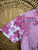 Vintage Y2K Kenzo AOP Pink Yellow Sparkly Bedazzled Baby Tee Women's Size Large
