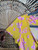 Vintage 90s Y2K Ningis Cherry Blossom Yellow Women's Blouse Size Medium