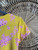 Vintage 90s Y2K Ningis Cherry Blossom Yellow Women's Blouse Size Medium