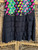 DS Vintage Y2K Le Crystal Peacock Ruffle Sleeveless Dress Women's Size Small