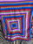 Vintage Asymmetrical Square Candy Striped Women's Top Size Small