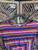 Vintage Asymmetrical Square Candy Striped Women's Top Size Small