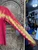 Vintage Y2K Twin Motorcycle Apparel Bedazzled Motorcycle Red Yellow Tie Dye Long Sleeve T-Shirt Women's Size Large