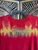 Vintage Y2K Twin Motorcycle Apparel Bedazzled Motorcycle Red Yellow Tie Dye Long Sleeve T-Shirt Women's Size Large