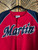 Y2K NASCAR Mark Martin Jr. #6 Valvoline Red Navy Blue Button Up Jersey Size X-Large XL