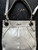 Vintage Y2K 2012 Coach Ashley #F17605 Pleated Pearlescent Ivory Leather Convertible ShoulderBag