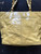 Vintage Y2K 2007 Coach #F14859 Pleated Butter Yellow Patent Leather Gallery Tote Bag