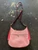 2016 Coach Harley Hobo #F57500 Geometric Colorblock Pink, Red, And Burgundy Pebbled Leather Shoulder Bag