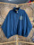 Vintage Logo Athletic University Of Notre Dame ND Fighting Irish Embroidered Navy Blue Full Zip Windbreaker Size Large