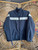Y2K Abercrombie Dark Blue W/ White Stripe Full Zip Insulated Jacket Size Small