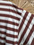 Vintage Y2K Guess Jeans Brown Striped Long Sleeve T-Shirt Size Large