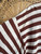 Vintage Y2K Guess Jeans Brown Striped Long Sleeve T-Shirt Size Large