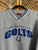 Vintage NFL Indianapolis Colts Satin Stitched Gray V-Neck Ringer Sweatshirt Size Large