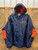 Vtg NFL Chicago Bears Football Navy Blue Jacket Windbreaker Size Medium