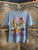 Vintage Y2K Halloween Witchy Teddy Bear Gray T-Shirt Women's Size Large