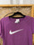 Y2K 2000s Nike Center Swoosh Purple Women's Athletic Cut T-Shirt Size Large L