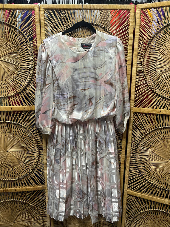 Vintage Damon Dress Long Floral Dress Size Women's 14 1/2