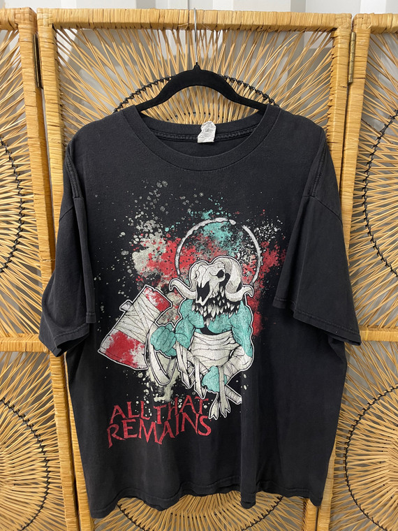 Y2K All That Remains Metal Concert Rock Band Black T-Shirt Size XL