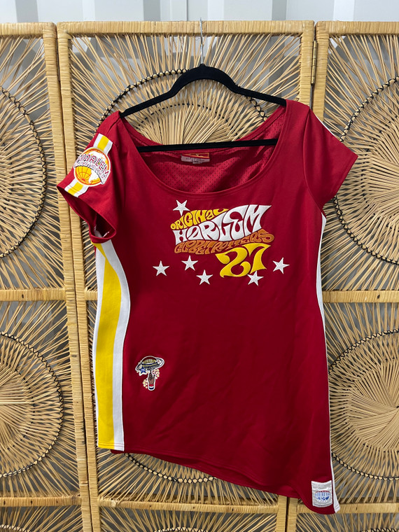 Vtg 90s Harlem Globetrotter Platinum FUBU Football Red Jersey Dress Size 2XL XXL