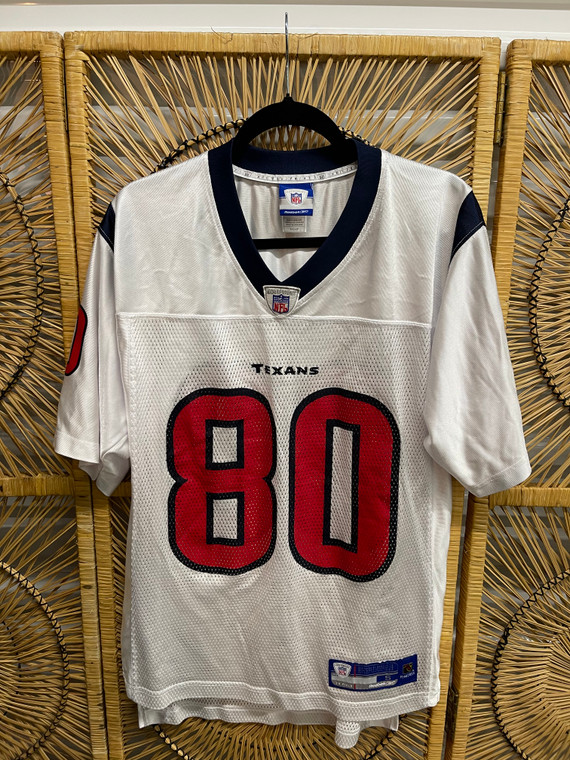 Reebok Authentic NFL Houston Texans Andre Johnson #80 White Jersey Size Small