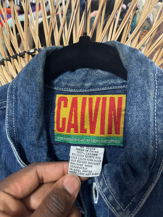 Vtg Calvin by Calvin Klein Denim Vest Size XL