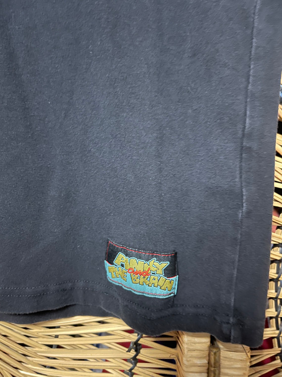2019 Pinky & the Brain WB Warner Brother Cartoons Black T-Shirt Size Large