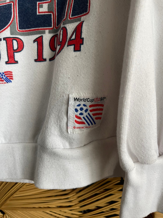 Vtg 1994 World Cup USA Glory White Crewneck Sweatshirt Size Medium