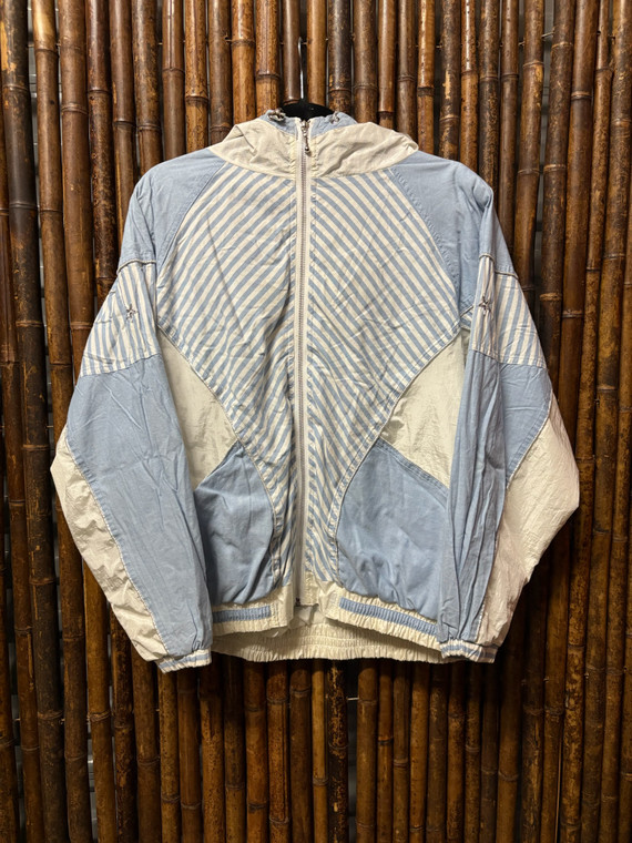 Vtg 80s Baby Blue & White Windbreaker Size XL Vtg 80s Baby Blue & White Windbreaker Size XL