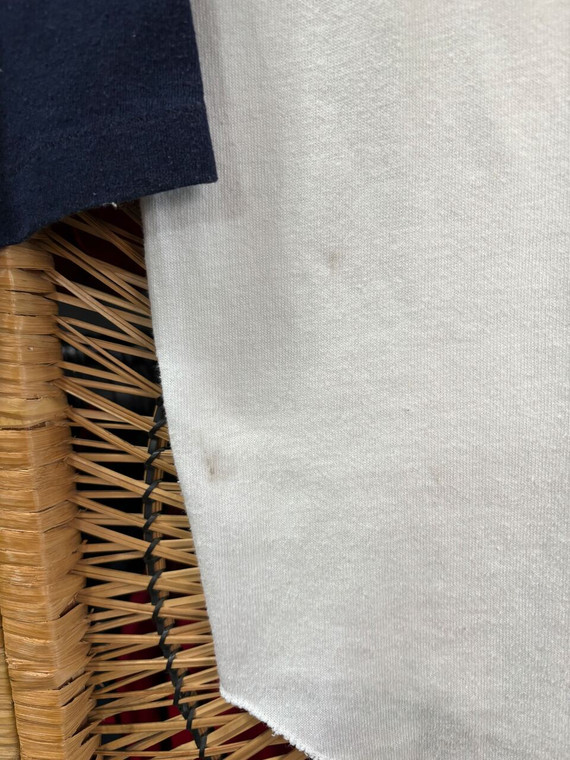 Vtg 70s 80s Maine Raccoon Quarter Length Sleeve Raglan White & Navy T-Shirt Size Medium Vtg 70s 80s Maine Raccoon Quarter Length Sleeve Raglan White & Navy T-Shirt Size Medium