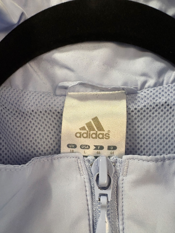 Y2K Adidas Powder Blue & Navy Windbreaker Jacket Size Women's Large Y2K Adidas Powder Blue & Navy Windbreaker Jacket Size Women's Large