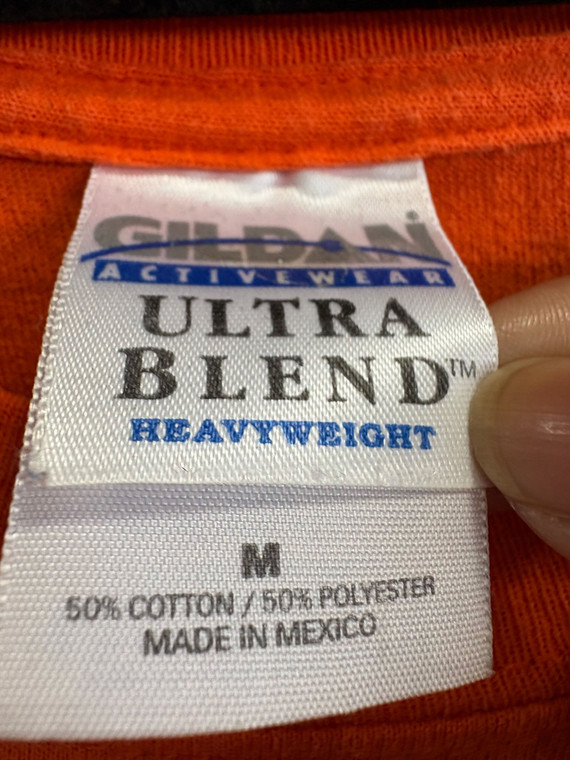 Y2K Isaiah 11:1-11 Lion Lamb Graphic Orange T-Shirt Size Medium