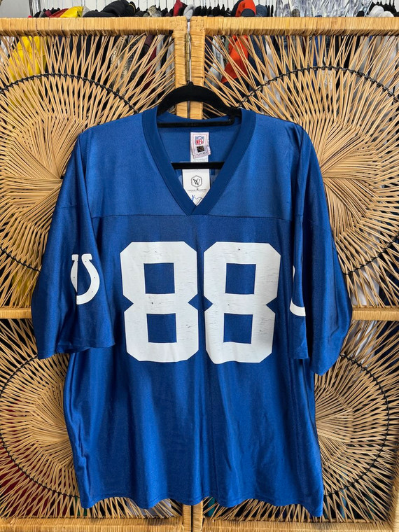 90s Reebok NFL Indianapolis Colts Marvin Harrison #88 Blue Jersey Size 2XL XXL