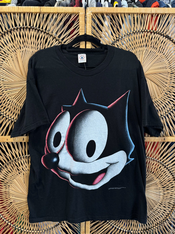VTG 90s 1998 Felix The Cat Black T-Shirt Size XL