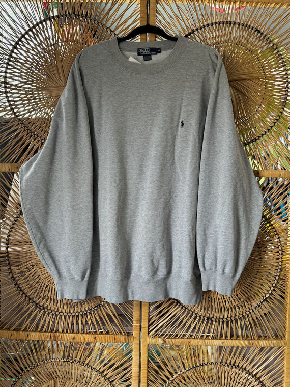Vtg Polo Ralph Lauren Grey Crewneck Shirt Size 3XL Big & Tall Vtg Polo Ralph Lauren Grey Crewneck Shirt Size 3XL Big & Tall