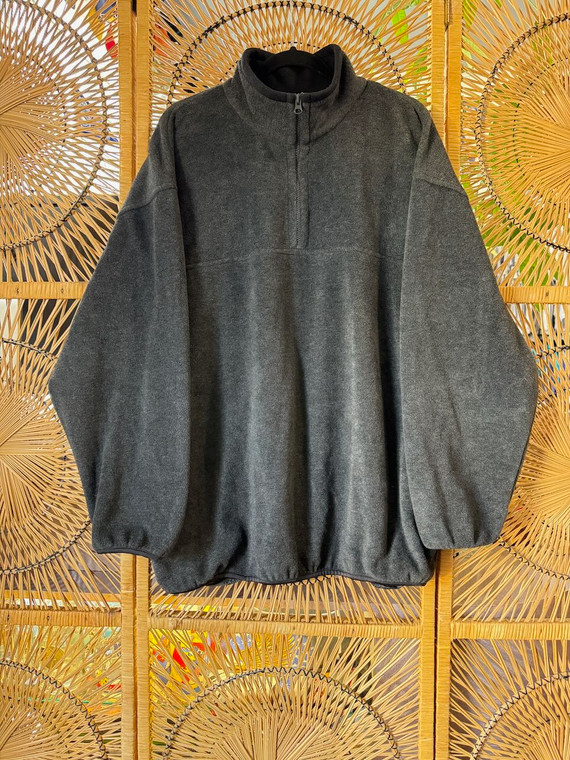 Vtg Trader Bay Grey 1/4 Zip Fleece Size Large Vtg Trader Bay Grey 1/4 Zip Fleece Size Large