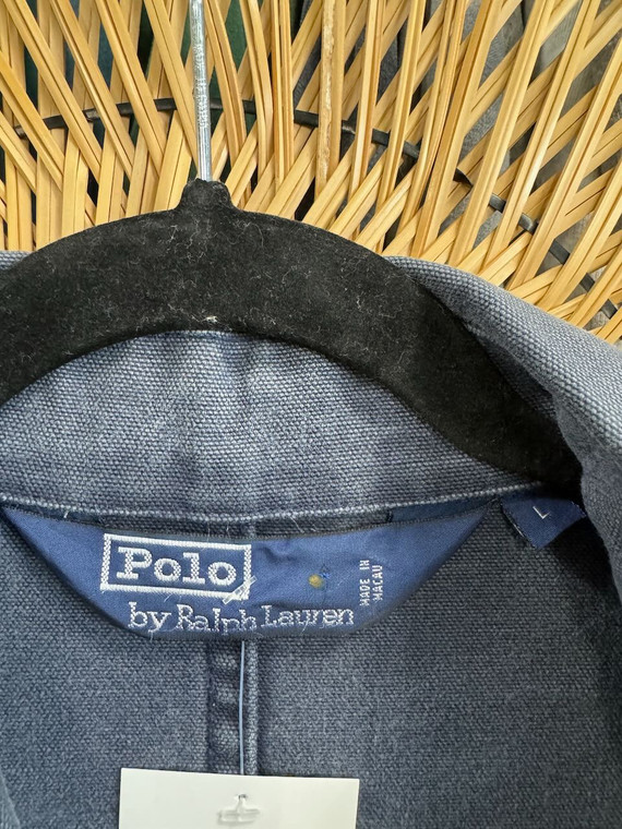 Polo Ralph Lauren Navy Blue Button Up Chore Field Jacket Size Large Polo Ralph Lauren Navy Blue Button Up Chore Field Jacket Size Large