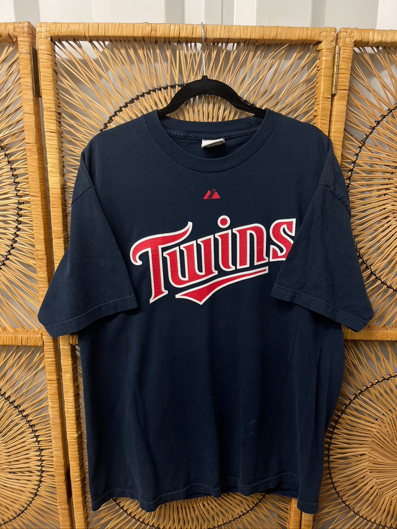 Majestic MLB Minnesota Twins Denard Span #2 Navy Blue Baseball-Shirt Adult Size Large L