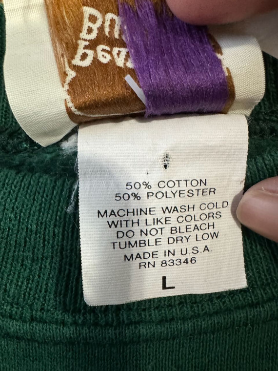 Vintage 80s Wise Santa Forest Green Crewneck Size Large