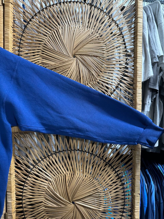 Vintage 80s 90s "Have A Cool Yule!" USPS Santa Royal Blue Crewneck Sweatshirt Size Large