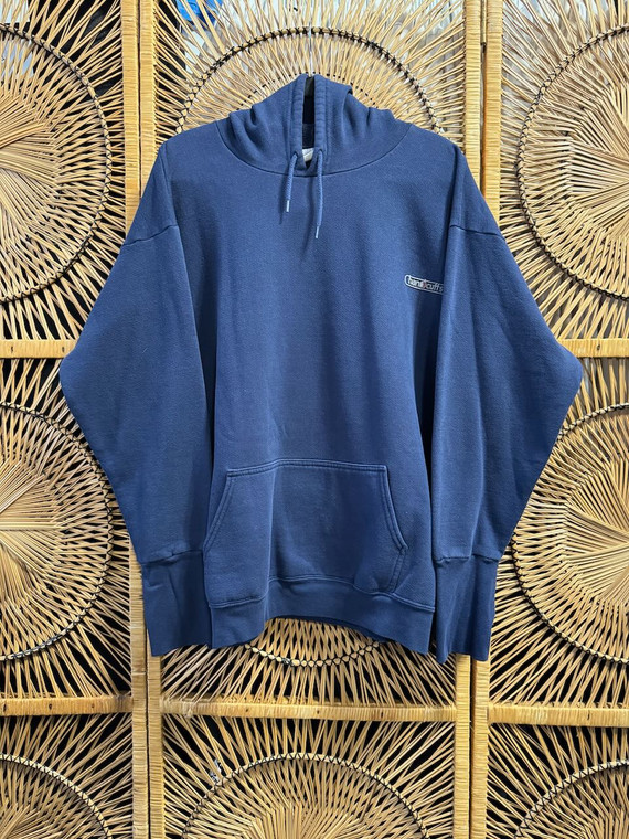 Vintage 80s 90s Handcuffs Navy Blue Hoodie Sweatshirt Size Large