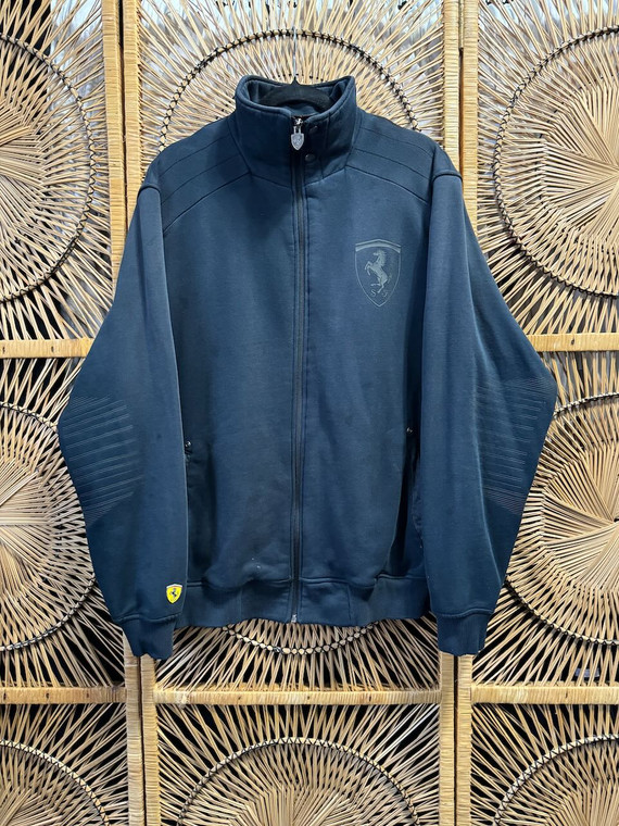 PUMA Scuderia Ferrari Zip-Up Black Jacket Size XL