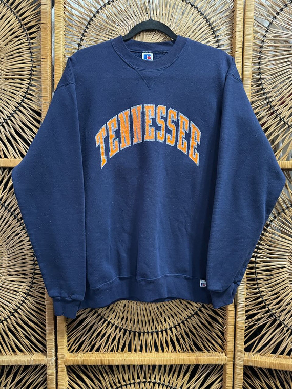 Vintage 90s University of Tennessee Volunteers Vols Navy Blue Crewneck Sweatshirt Size XL