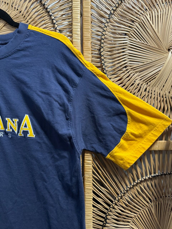 Vintage Y2K NBA Indiana Pacers Yellow & Navy T-Shirt Size XL