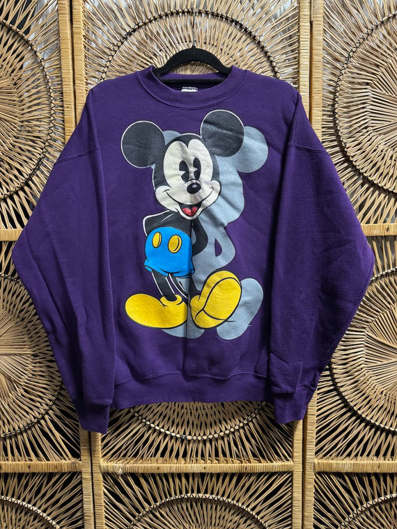 Vintage 90s Disney Mickey Mouse Purple Crewneck Size XL