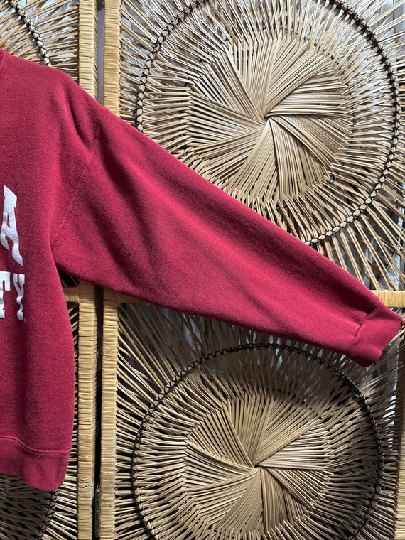 Vintage 90s Santee Hvywt Indiana University IU Red Crewneck Sweatshirt Size Small