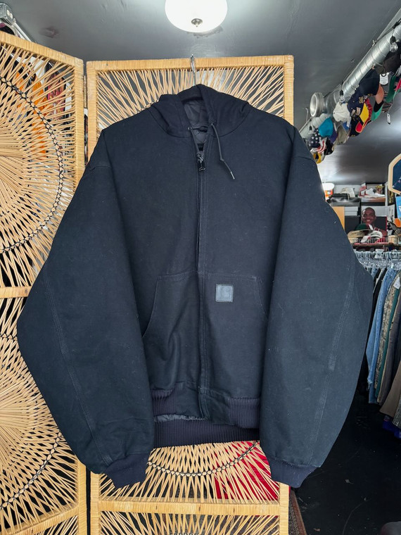 Y2K 2012 Carhartt x Chrysler Black on Black Monochromatic Hooded Active Jacket Size 2XL Tall