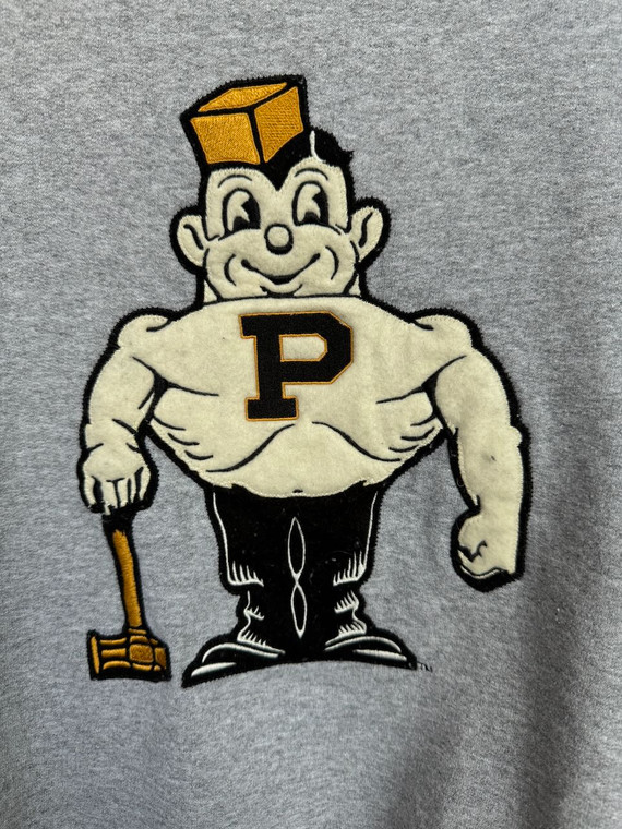 Y2K Champion Purdue University Purdue Pete Grey Crewneck Sweatshirt Size 2XL XXL