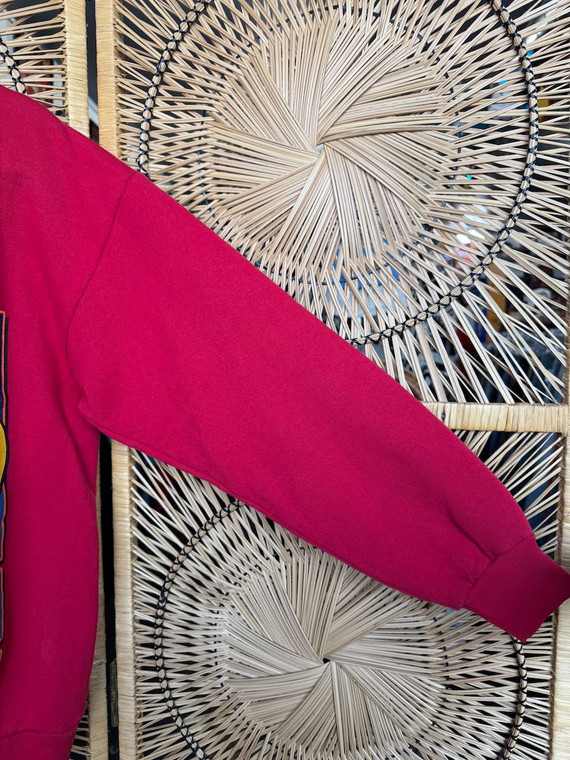 Vintage 90s Looney Tunes "Do I Look Like I Care" Tweety Red Crewneck Sweatshirt Size 14/16W