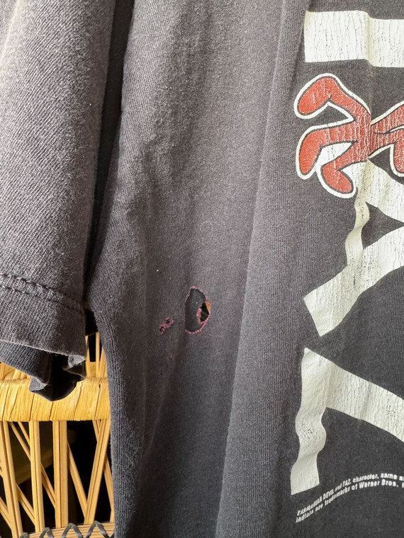 Vtg 90s 1992 Indiana University IU Taz Tasmanian Devil Black T-Shirt Size XL