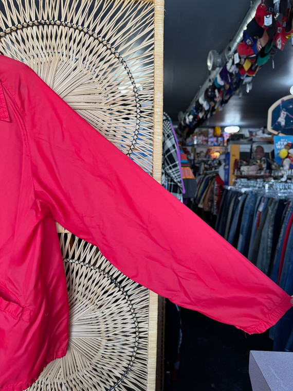 Vintage Indiana University Red Button Up Windbreaker Jacket Size Large
